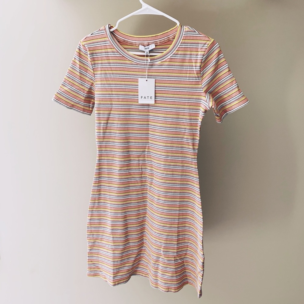 FATE Kristen Striped Mini Dress